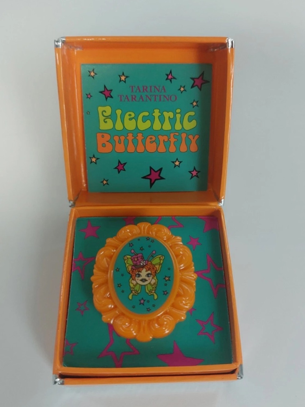 Tarina Tarantino Orange Framed Butterfly lipgloss ring. Small. Size 6???